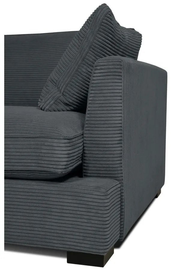 Сив диван от рипсено кадифе 266 cm Mobby – Scandic