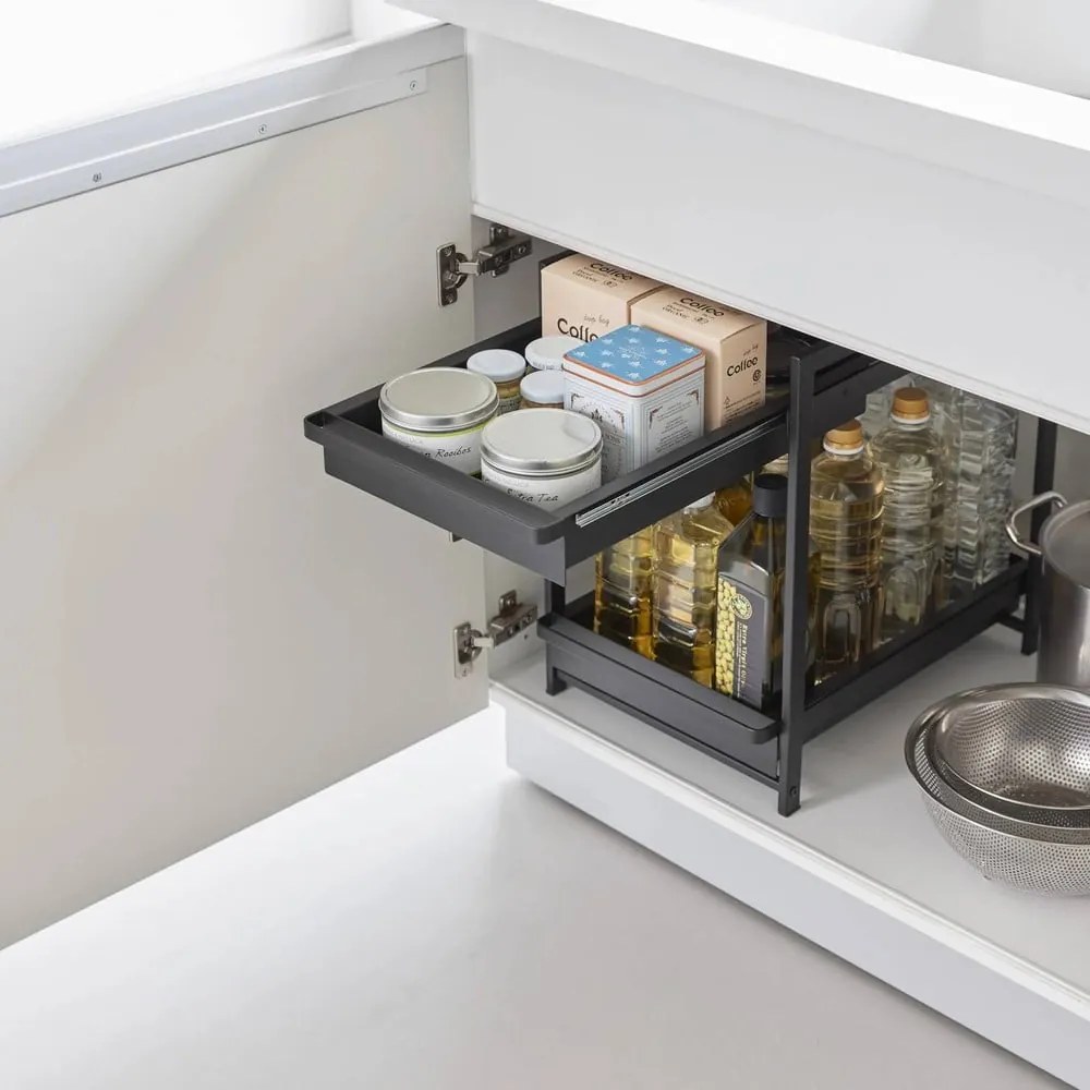 Черен метален допълнителен рафт 30x42 cm Tower – YAMAZAKI