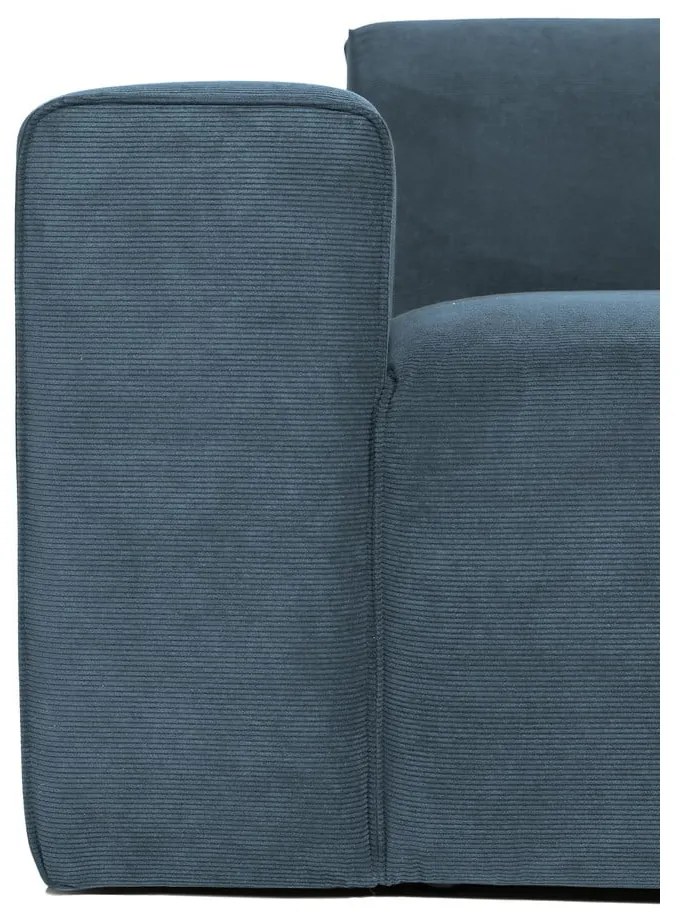 Син модулен диван от рипсено кадифе (ляв ъгъл) Sting – Scandic