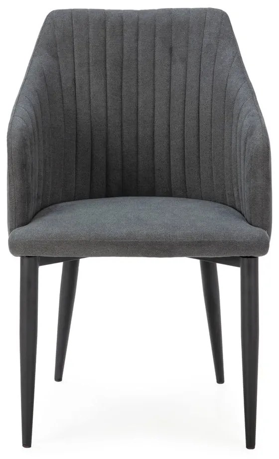 Тъмносиви тапицирани трапезни столове в комплект 2 бр. Nadi – Marckeric