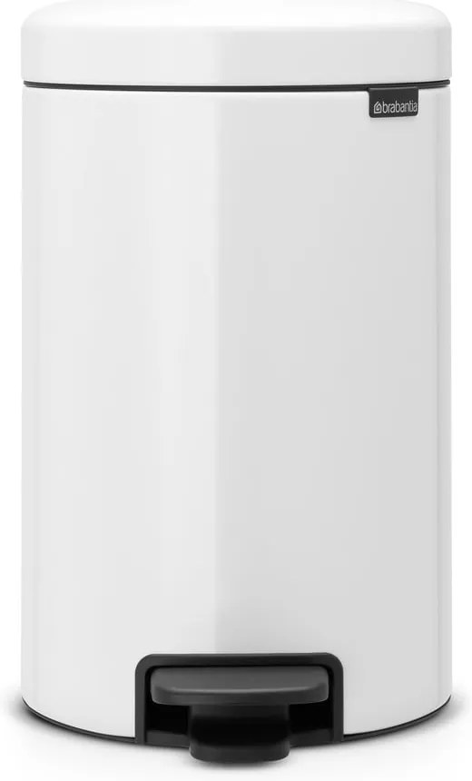 Бяло стоманено кошче за боклук с педал 12 l NewIcon – Brabantia