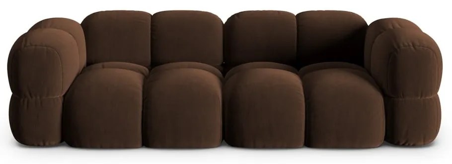 Тъмнокафяв кадифен диван 250 cm Loretto – Cosmopolitan Design
