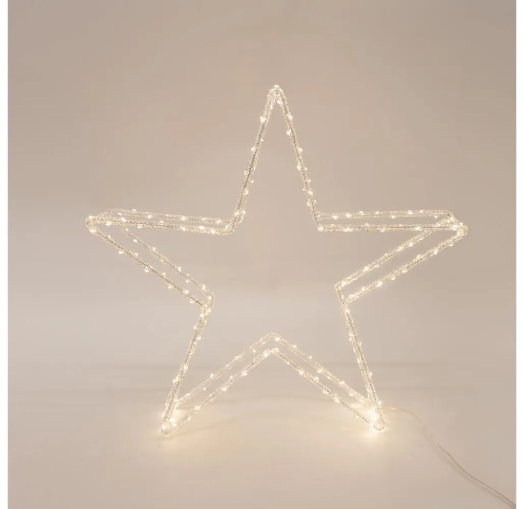 LED външна коледна украса 140xLED/2,1W/230V IP44 топла бяла звезда 60 см