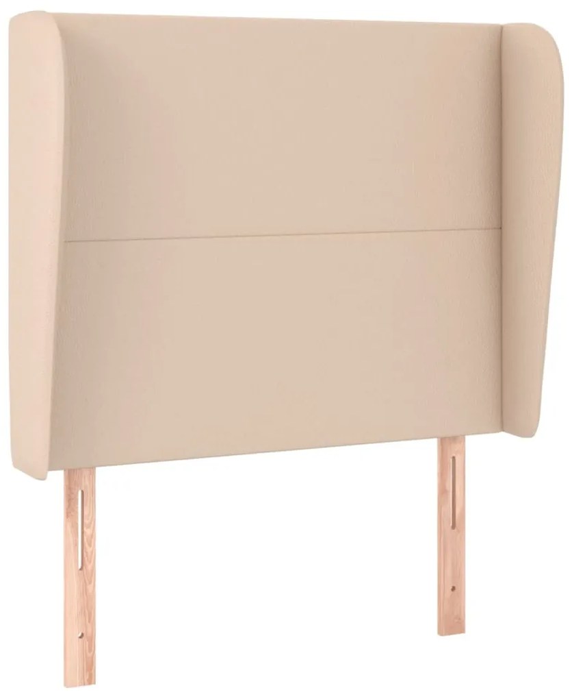 3117759 vidaXL Горна табла с уши, капучино, 93x23x118/128 см, изкуствена кожа