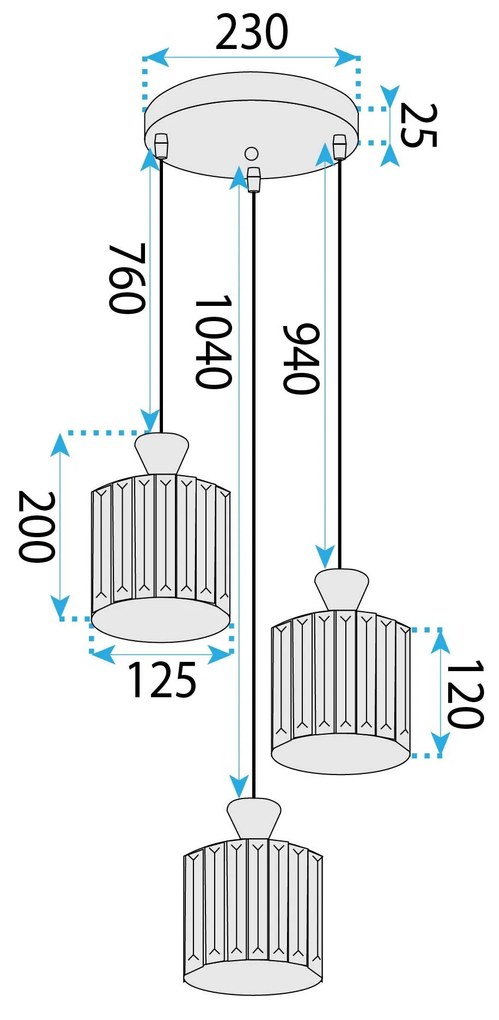 Пендел EBT026-3CP GOLD