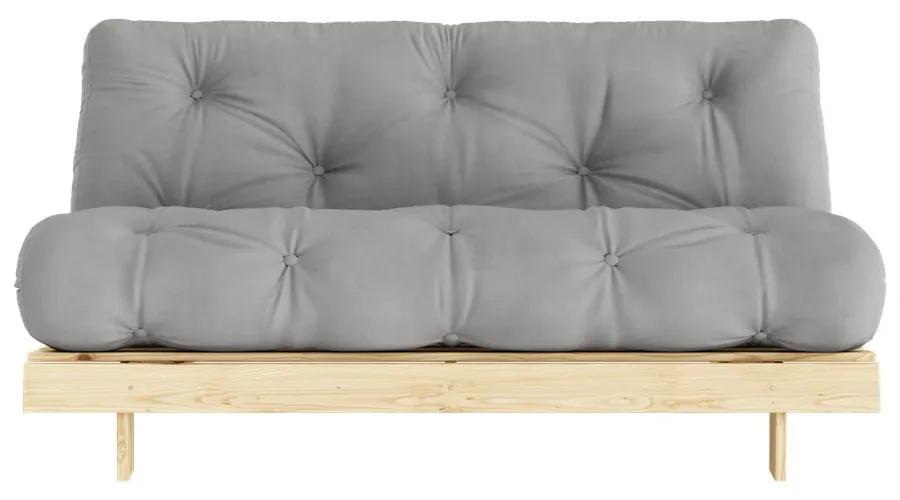 Сив разтегателен диван 160 cm Roots - Karup Design