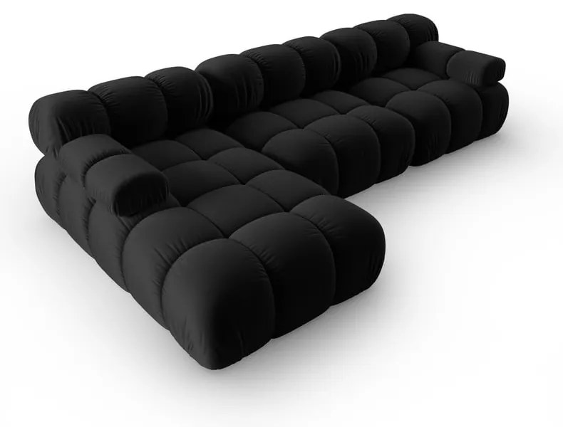 Диван от черно кадифе 285 cm Bellis - Micadoni Home