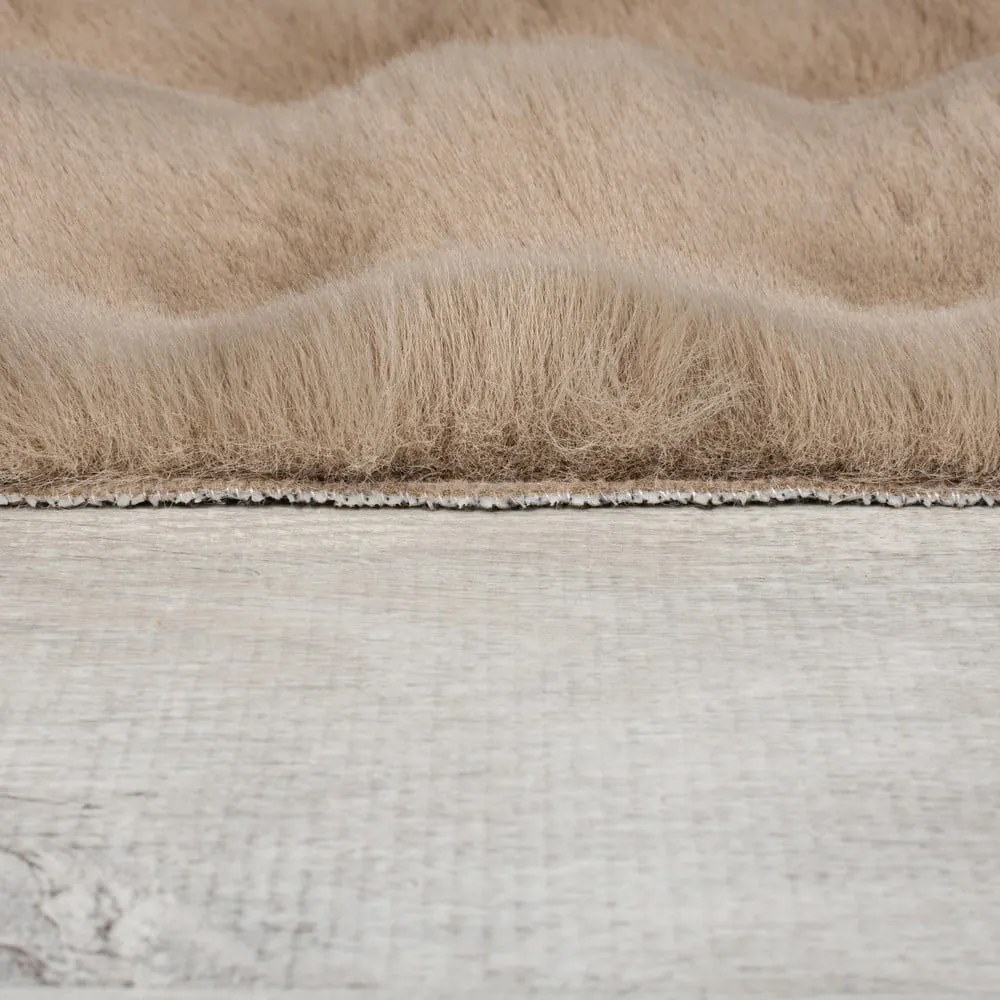 Кафява синтетична кожа 160x230 cm Waffle Faux Fur – Flair Rugs