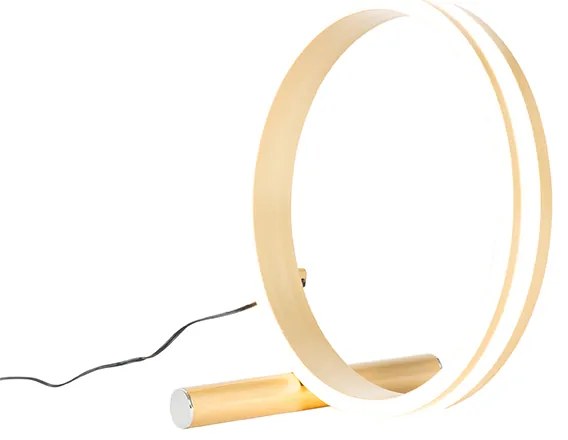 Дизайнерска настолна лампа месинг с LED 3-степенна димируема - Navara