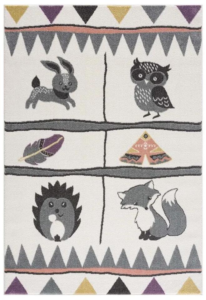 Детски килим за игра за момчета и момичета Горски животни