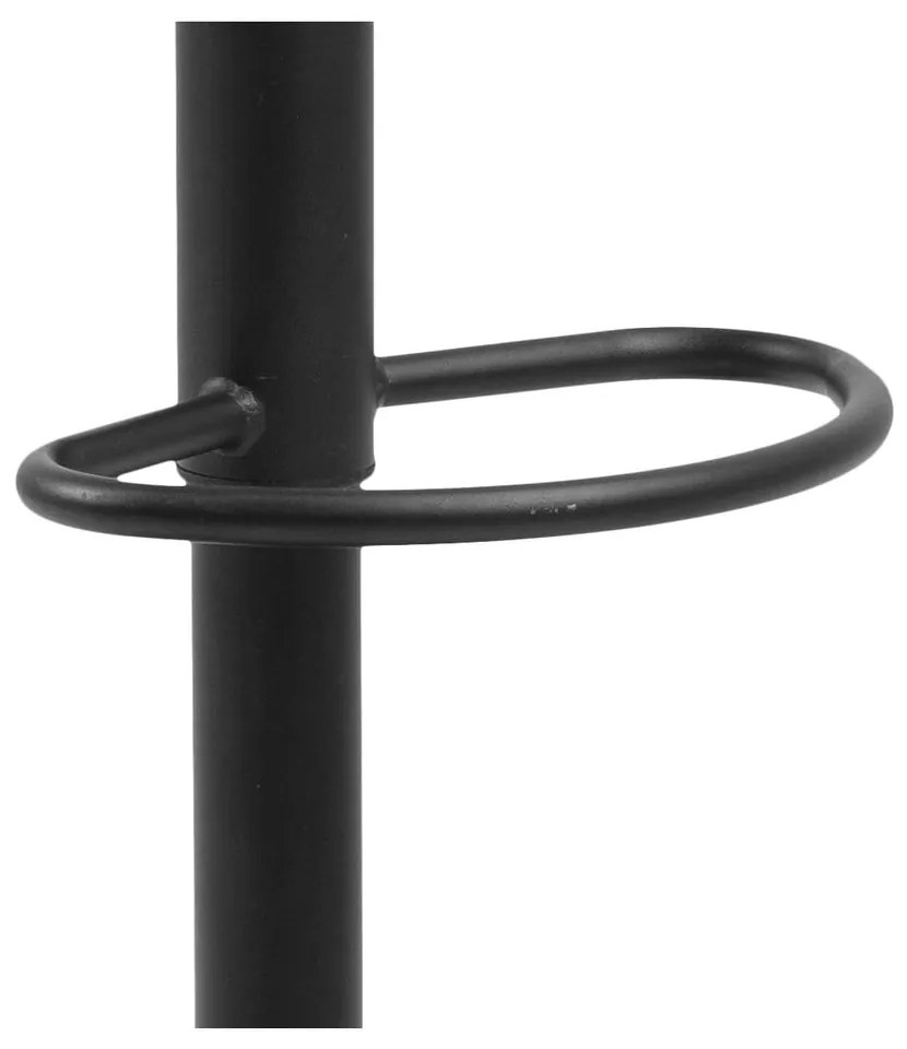 Сив тапициран бар стол с регулируема височина (височина на седалката 62 cm) Finch – Actona