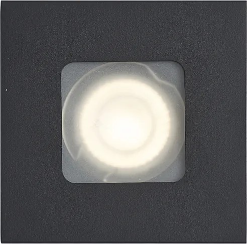 Комплект от 6 модерни вградени прожектора черни, въртящи се и накланящи се IP44 - Qure