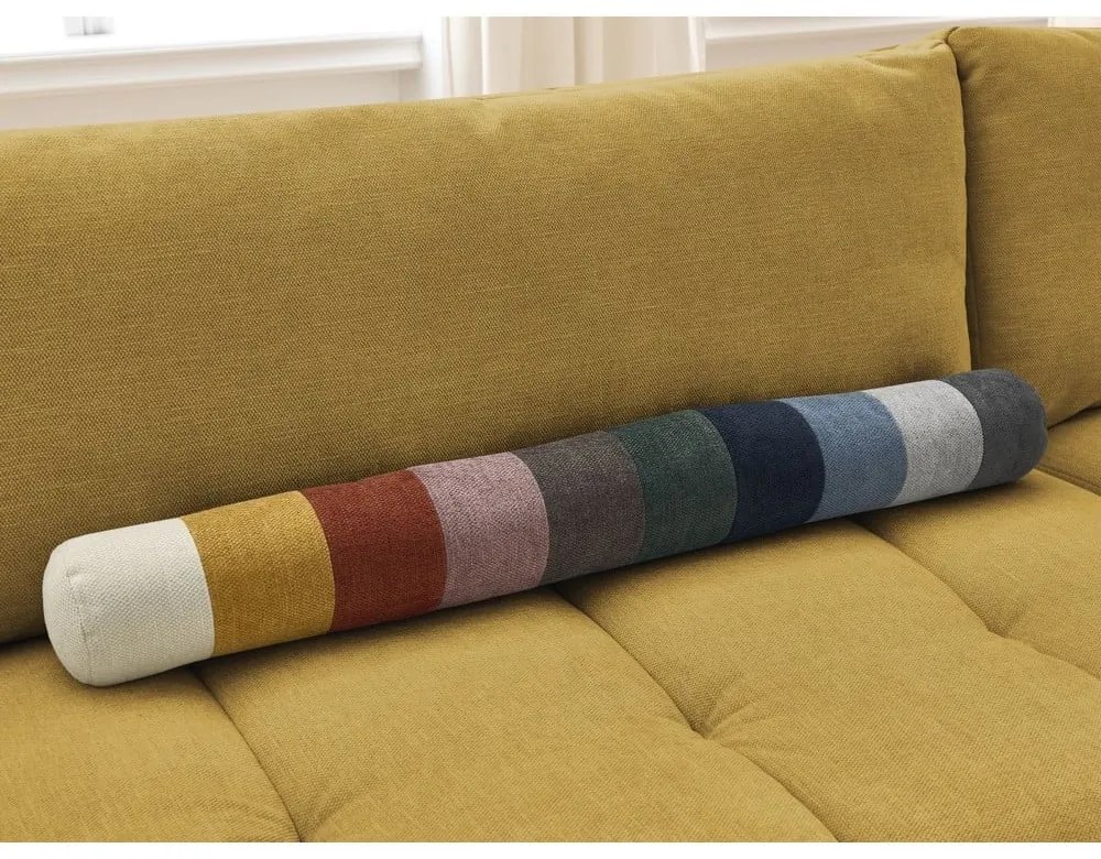 Сгъваем/с място за съхранение ъглов диван в цвят горчица (десен ъгъл/L форма) Fuji – Bobochic Paris