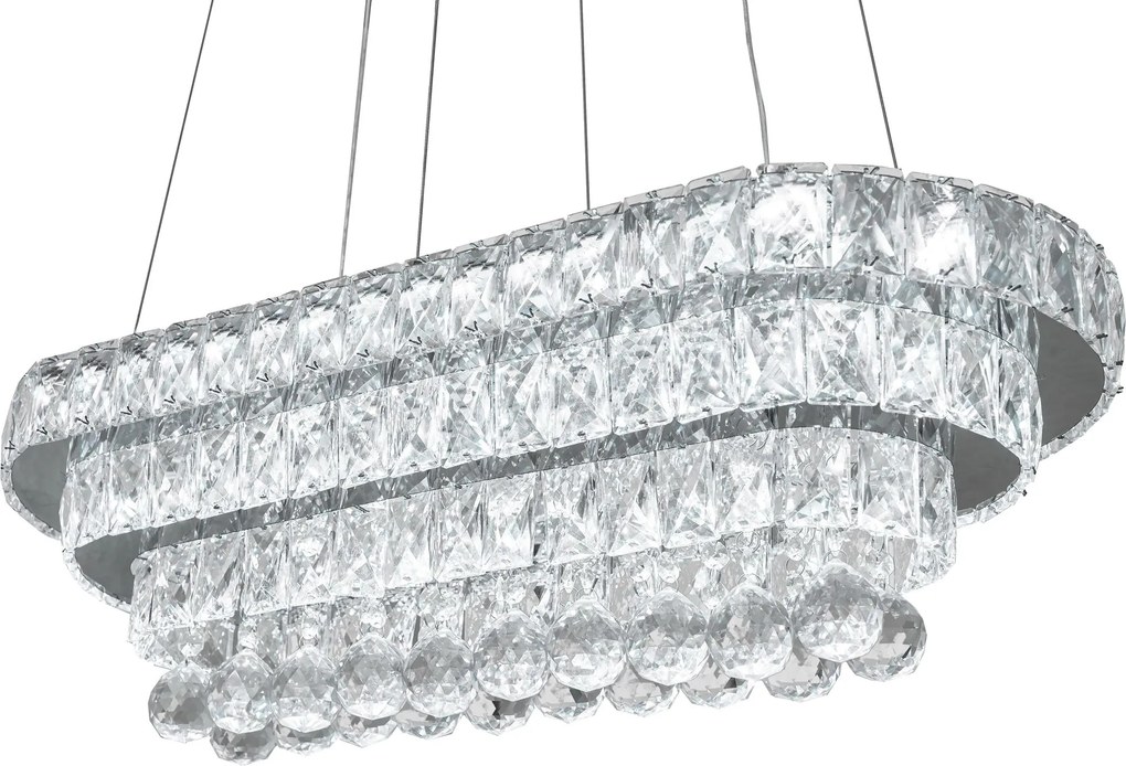 Кристален полилей LED 102W c дистанционно управление APP417-CP