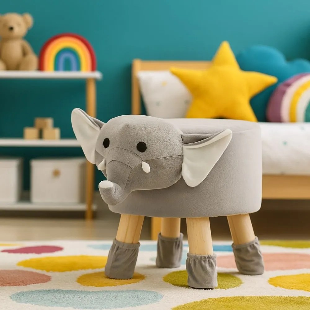 Детска табуретка с мотив на слонче