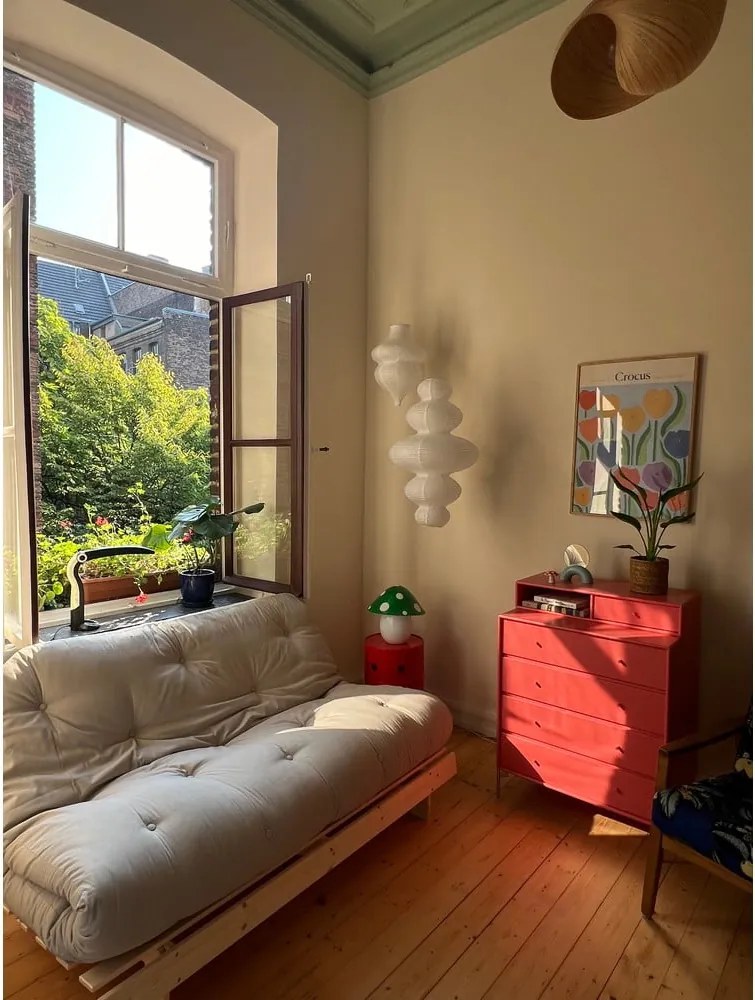 Сиво-бежов ленен разтегателен диван 160 cm Roots Carob – Karup Design