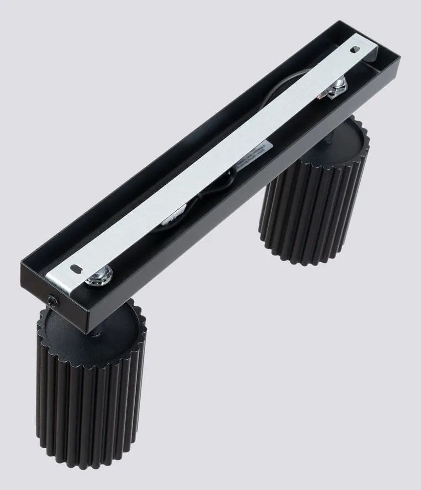 Черен прожектор 6,5x30 cm Gleam – Sollux