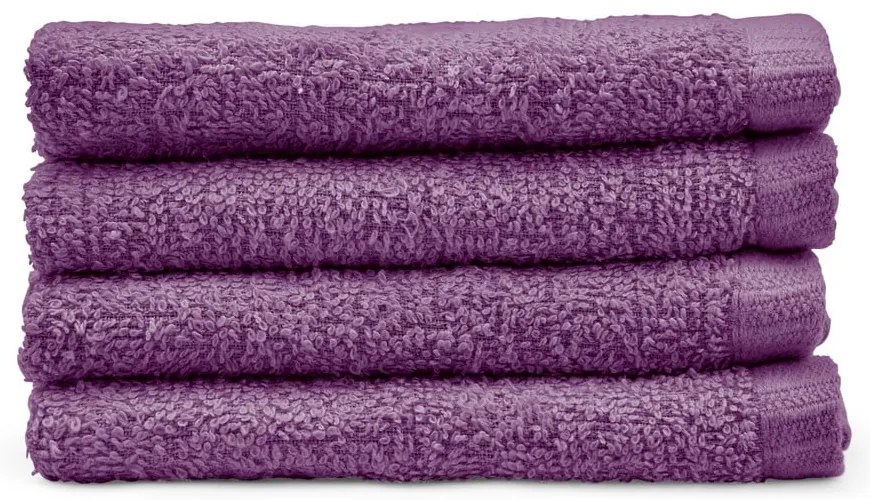 Лилави бързосъхнещи памучни кърпи в комплект от 4 бр. 30x30 cm Quick Dry – Catherine Lansfield