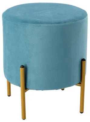 Кръгла табуретка на крака за дневна или спалня Бежово