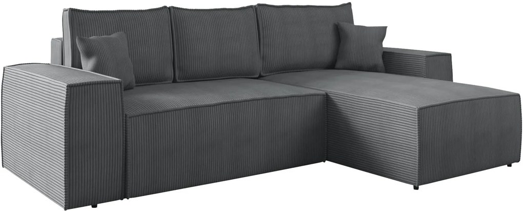 Ъглов диван Malaga mini I-Gkri Skouro-Right