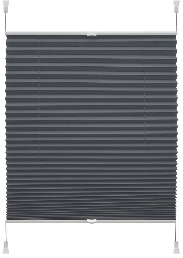 Антрацитна ролетна щора 72,5x150 cm Plisé Verona – Gardinia
