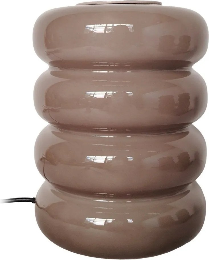 Кафяво-сива стъклена LED настолна лампа (височина 16,5 cm) Aro – Leitmotiv