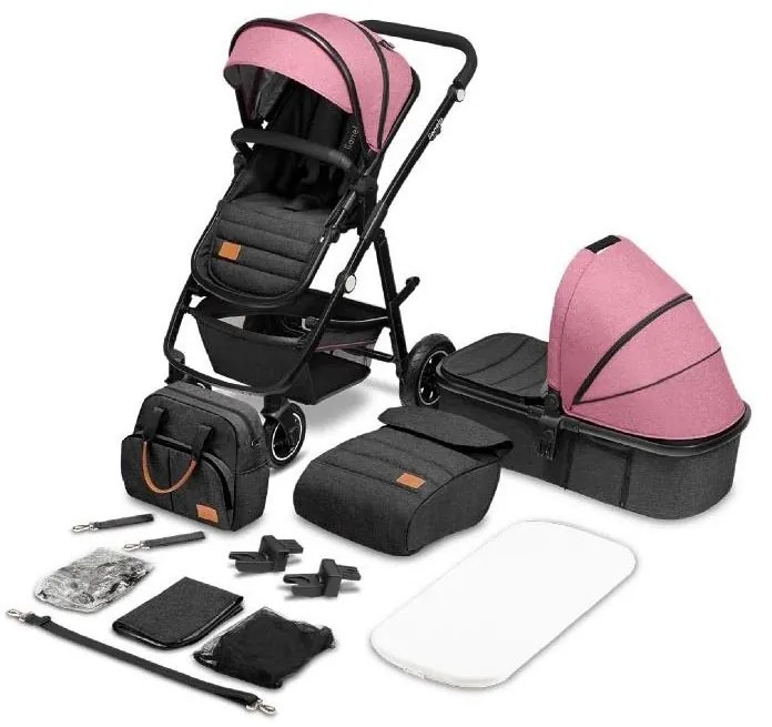 Lionelo - Комбинирана детска количка 2 в 1 AMBER Pink Rose