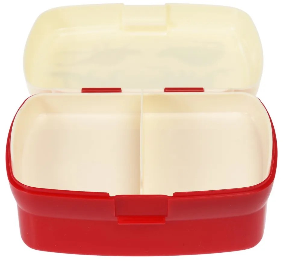 Червена/кремава детска кутия за храна Prehistoric Land – Rex London