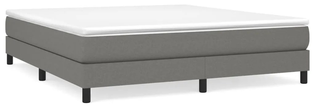 3120533 vidaXL Рамка за легло с пружини, тъмносива, 180x200 см, плат