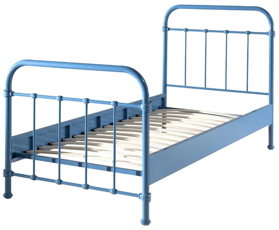 Синьо метално детско легло , 90 x 200 cm New York - Vipack