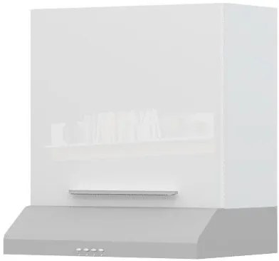 Висящ шкаф Raval A7-60-1K за кухненски аспиратор-White - White glossy