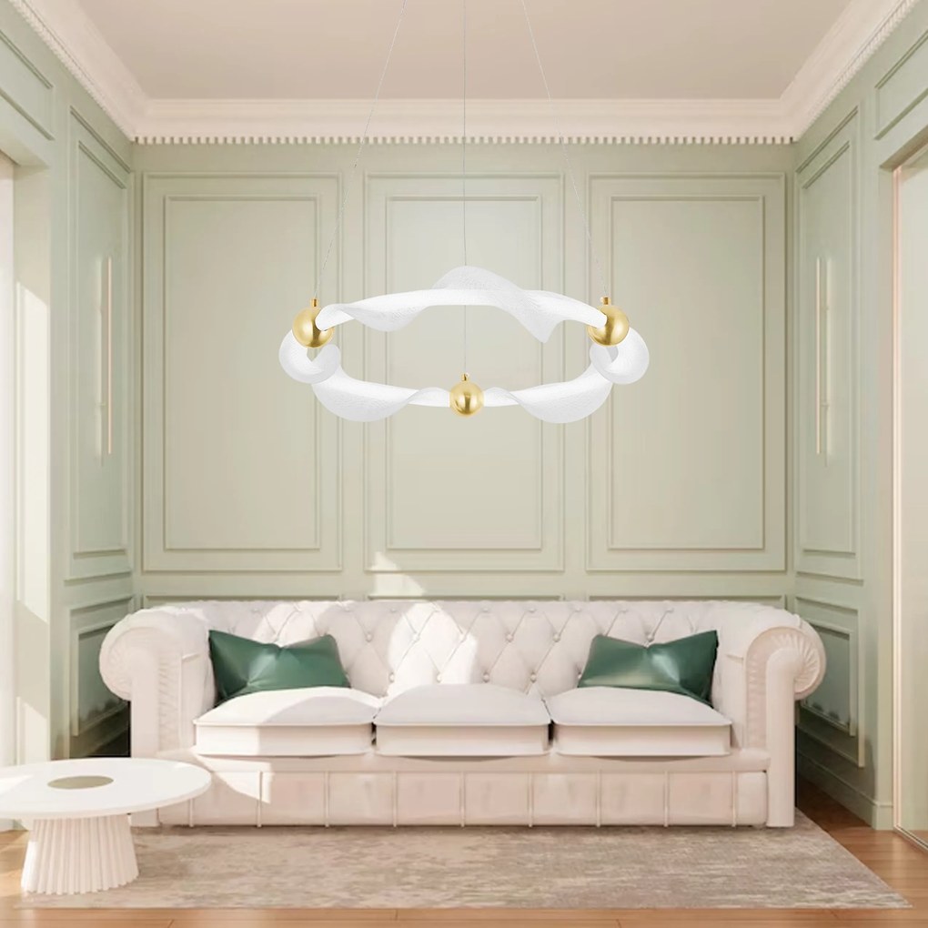 Лампа LED G010-CP WHITE/GOLD