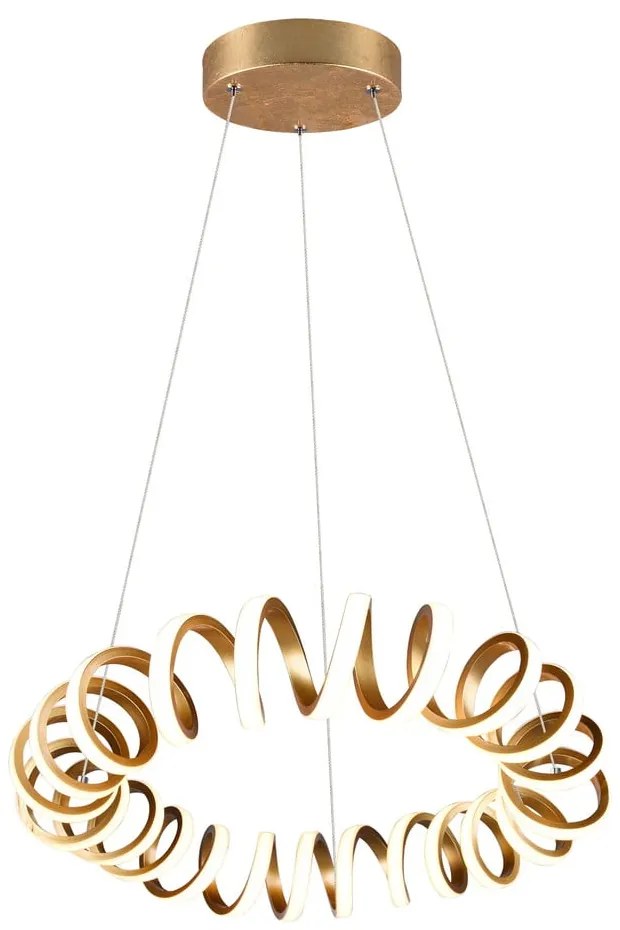 LED висящо осветително тяло златно ø 55 cm Curl – Trio