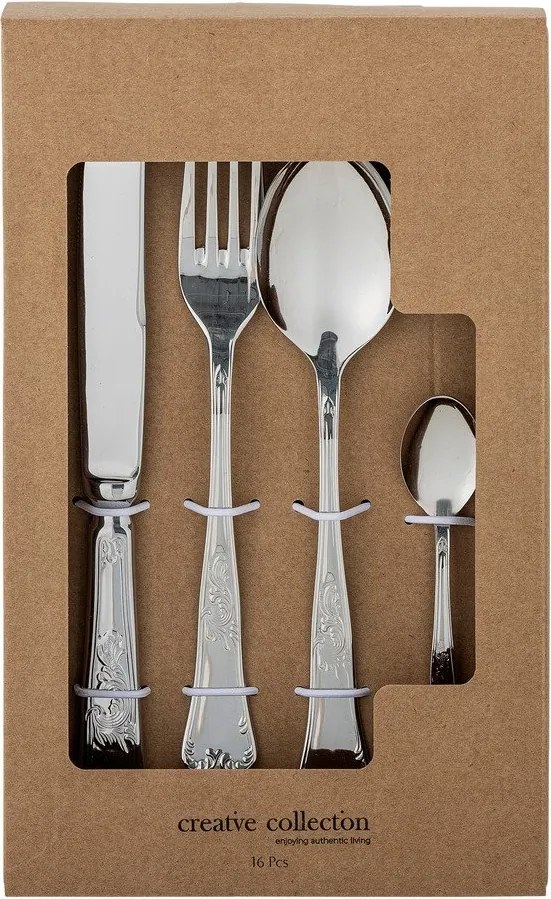 Прибори за хранене 16 бр. от неръждаема стомана в сребрист цвят Tilly – Bloomingville