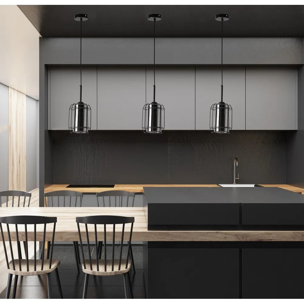 Черно висящо осветително тяло ø 15 cm Jonera - Candellux Lighting