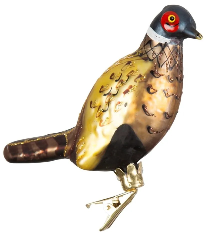 Стъклена ръчно изработена коледна украса 18,5 cm Bird – Sass & Belle