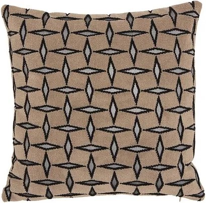 Декоративна възглавница atmosphera Jacquard Diamond, Кафяв, 40×40 cm