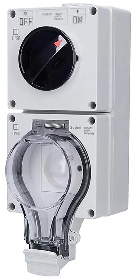 Solight 5B351 - Розетка за влажни помещения с ключ 230V/16A IP66