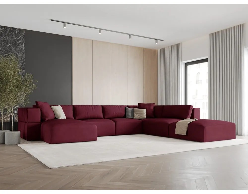 Бордо ъгъл U-образен диван, десен ъгъл Esther – Milo Casa
