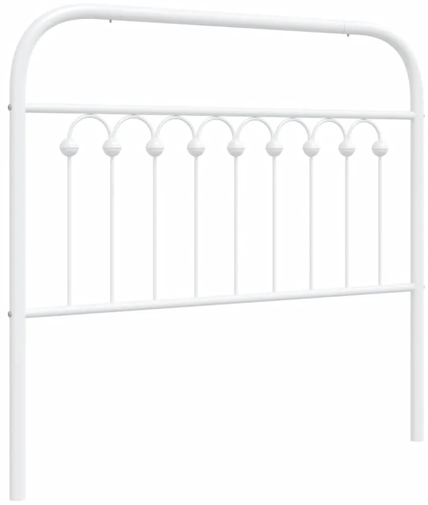 376678 vidaXL Метална резервна табла за легло, бяла, 100 см