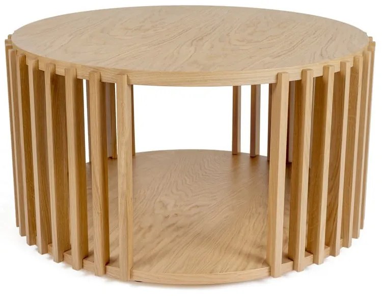Дъбова маса за кафе , ø 83 cm Drum - Woodman