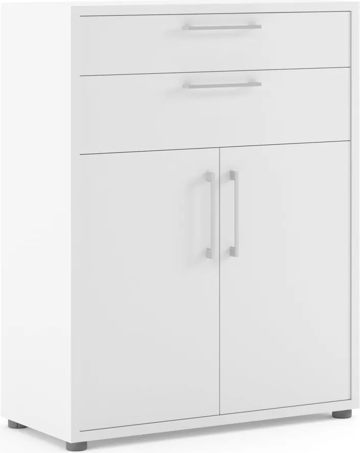 Бяла модулна библиотека 89x113 cm Prima – Tvilum