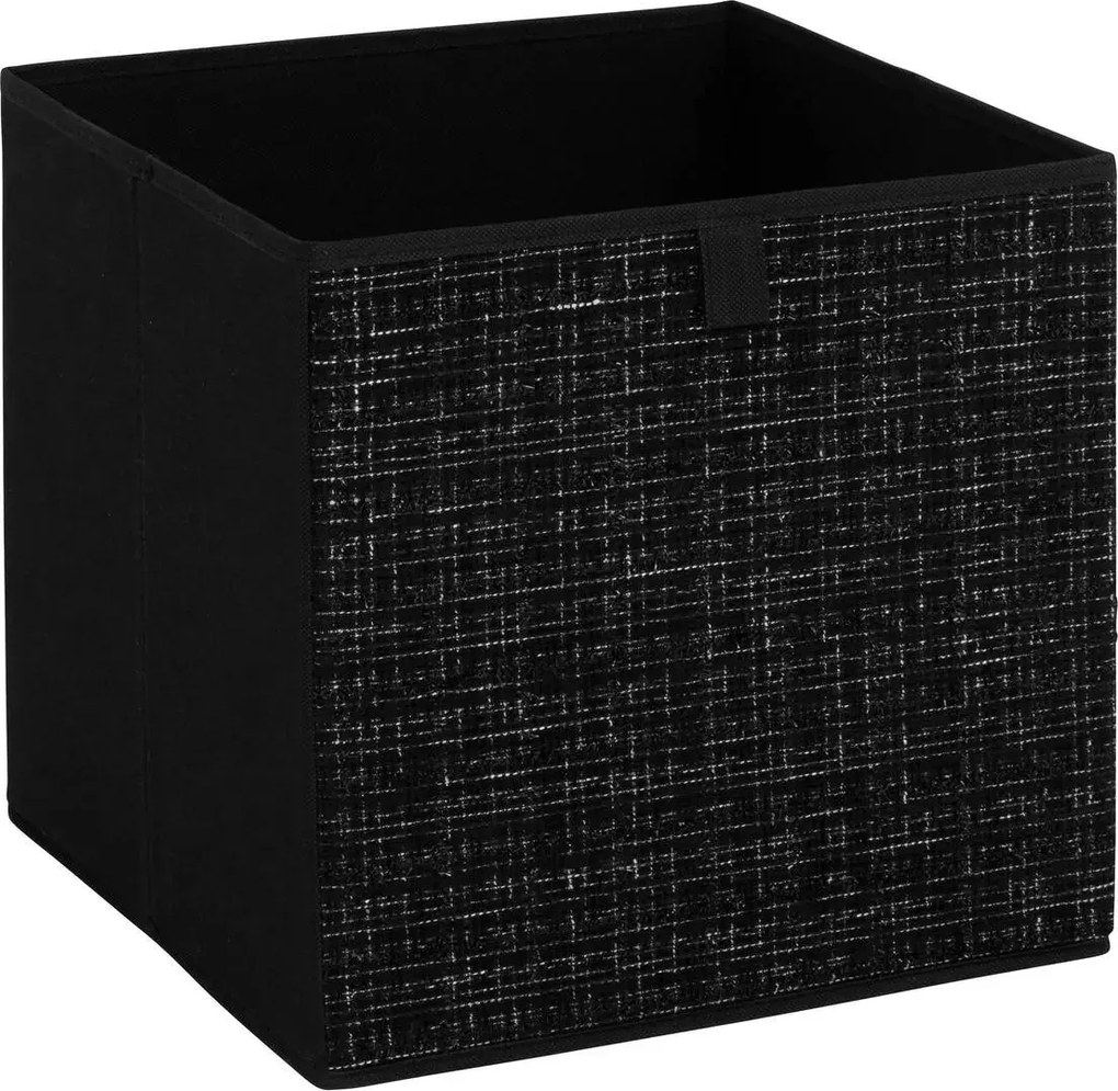 Кутия за съхранение 5five Mix & Modul, Туид, 31x31 cm - Черен