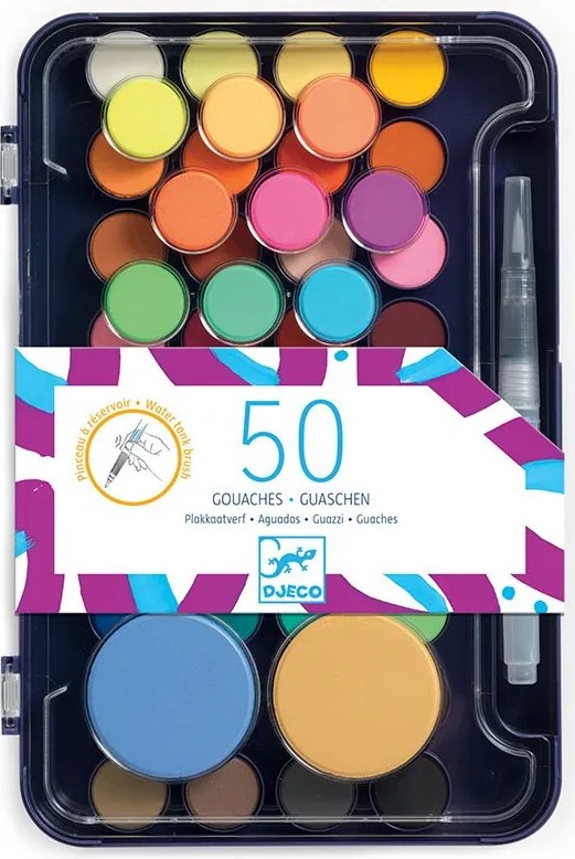 Djeco - Комплект боички за рисуване 50 цвята DJ09784G