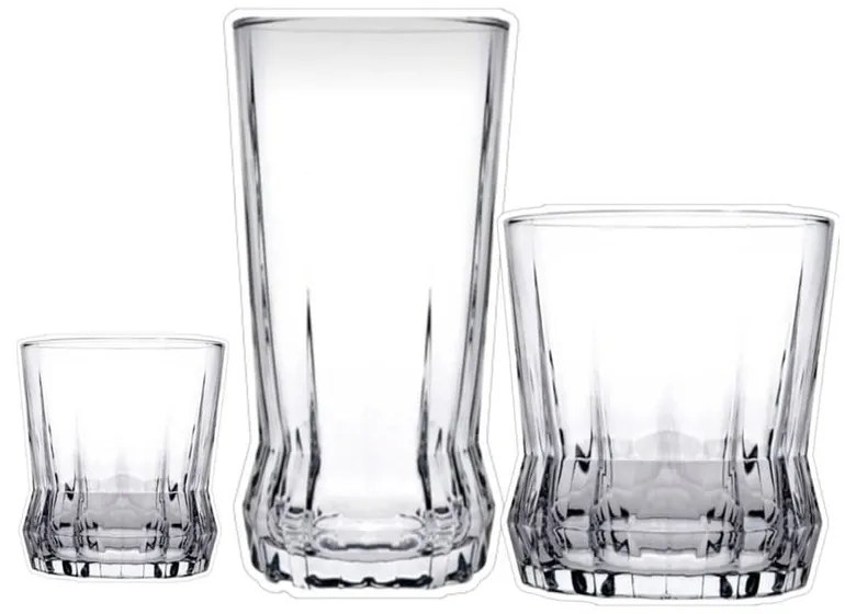 Стъклени чаши в комплект от 18 бр. Gaia – Hermia