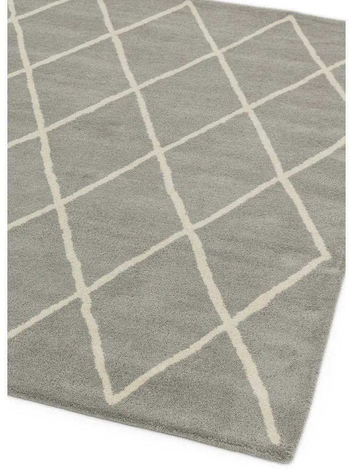 Сив ръчно изработен вълнен килим 120x170 cm Albany – Asiatic Carpets
