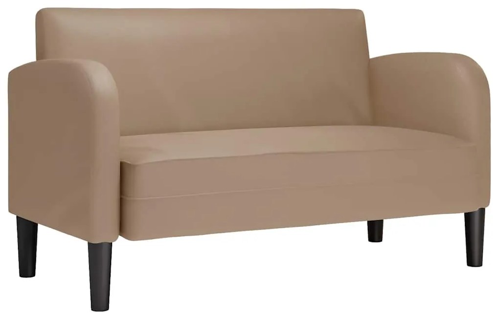 4100540 vidaXL Диван с мека мебел, капучино, 110 см, изкуствена кожа