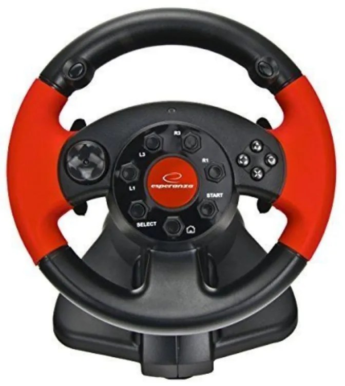 Волан с педали Esperanza Nitro EG103, 13 бутона, За PC/PS2/PS3, USB, Черен