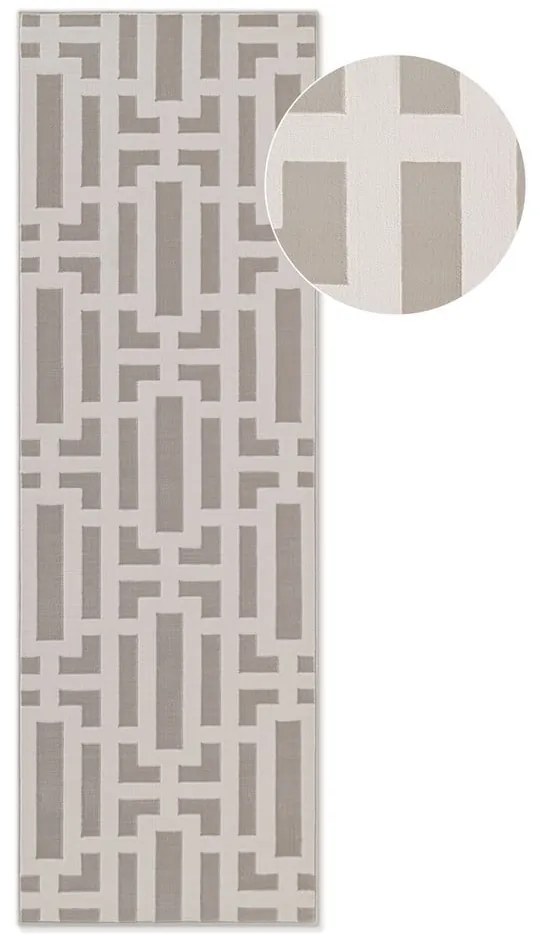 Сиво-кремава пътека 80x240 cm Perles Onyx – Elle Decoration