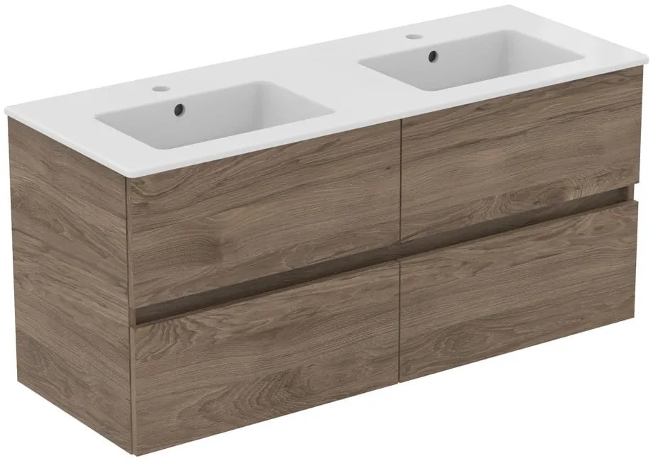 Стенен шкаф за мивка от декор от орех в естествен цвят 120x55 cm Eurovit+ – Ideal Standard